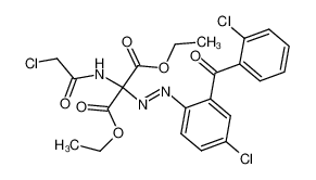 diethyl 2-(2-chloroacetamido)-2-<4-chloro-2-(2-chlorobenzoyl)phenylazo>malonate