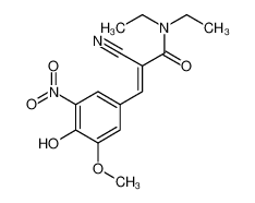 (E)-2-cyano-N,N-diethyl-3-(4-hydroxy-3-methoxy-5-nitrophenyl)prop-2-enamide 857629-78-8