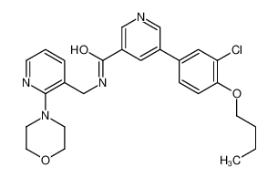 5-(4-丁氧基-3-氯苯基)-N-[[2-(4-吗啉)-3-吡啶]甲基]-3-吡啶羧酰胺