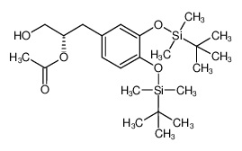 (1S)-1-{3,4-bis[tert-butyl(dimethyl)silyloxy]benzyl}-2-hydroxyethyl acetate 1235828-10-0