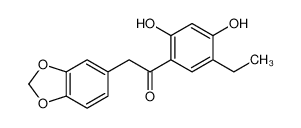 2-(1,3-苯并二氧代l-5-基)-1-(5-乙基-2,4-二羟基苯基)乙酮