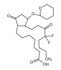 7-[(1R,2R,3R)-2-(4,4-difluoro-3-oxooctyl)-3-(oxan-2-yloxy)-5-oxocyclopentyl]heptanoic acid 876068-08-5