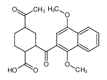 85293-77-2 4-acetyl-2-(1,4-dimethoxy-2-naphthoyl)cyclohexane-1-carboxylic acid