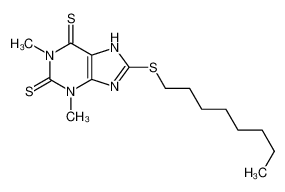 1,3-dimethyl-8-octylsulfanyl-7H-purine-2,6-dithione 6466-24-6