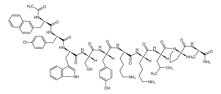 N-Ac-D-Nal-D-Cpa-D-Trp-Ser-Tyr-D-Arg-Arg-Leu-Pro-D-Ala-NH2 138207-95-1