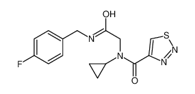 N-Cyclopropyl-N-{2-[(4-fluorobenzyl)amino]-2-oxoethyl}-1,2,3-thia diazole-4-carboxamide 605638-88-8