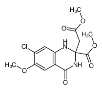 methyl 7-chloro-6-methoxy-2-(2-methoxy-2-oxoethyl)-4-oxo-1,3-dihydroquinazoline-2-carboxylate 34803-92-4