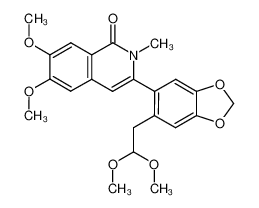 96400-66-7 spectrum, 6,7-dimethoxy-3-<2-(2,2-dimethoxyethyl)-4,5-methylenedioxyphenyl>-2-methylisoquinolin-1(2H)-one