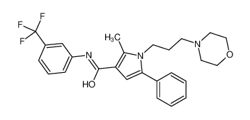 2-methyl-1-(3-morpholin-4-ylpropyl)-5-phenyl-N-[3-(trifluoromethyl)phenyl]pyrrole-3-carboxamide