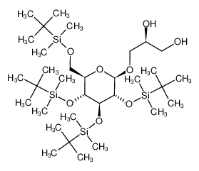 233666-84-7 (S)-3-[(2R,3R,4S,5R,6R)-3,4,5-Tris-(tert-butyl-dimethyl-silanyloxy)-6-(tert-butyl-dimethyl-silanyloxymethyl)-tetrahydro-pyran-2-yloxy]-propane-1,2-diol