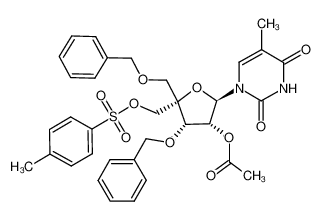 209968-87-6 1-(2-O-acetyl-3,5-di-O-benzyl-4-C-(p-toluenesulphonyloxymethyl)-α-D-ribofuranosyl)thymine