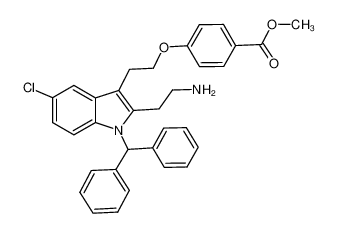 methyl 4-{2-[2-(2-aminoethyl)-1-benzhydryl-5-chloro-1H-indol-3-yl]ethoxy}benzoate 540522-69-8