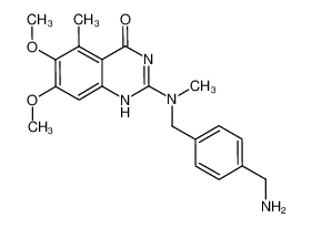 2-((4-(aminomethyl)benzyl)(methyl)amino)-6,7-dimethoxy-5-methylquinazolin-4(1H)-one 828245-29-0