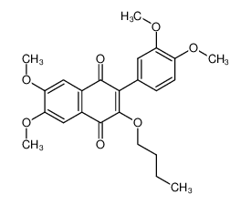 2-butoxy-6,7-dimethoxy-3-(3,4-dimethoxyphenyl)-1,4-naphthoquinone 100073-73-2