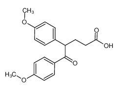 4,5-bis(4-methoxyphenyl)-5-oxopentanoic acid (en)Benzenepentanoic acid, 4-methoxy-.γ.-(4-methoxyphenyl)-.δ.-oxo- (en) 79754-51-1