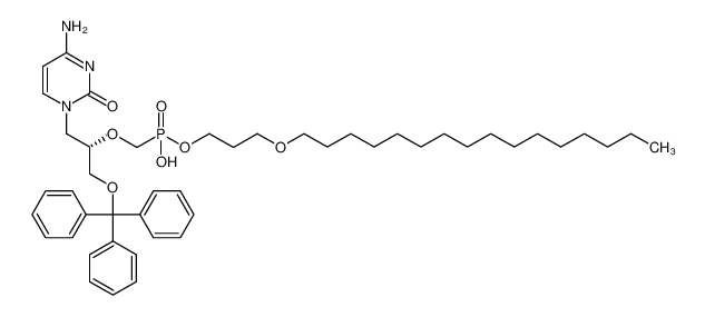 phosphonic acid [[(S)-2-(4-amino-2-oxo-1(2H)-pyrimidinyl)-1-(hydroxymethyl)-2-(triphenylmethoxy)ethyl]methyl]mono[3-(hexadecyloxy)propyl]ester