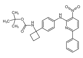 tert-butyl (1-(4-((3-nitro-6-phenylpyridin-2-yl)amino)phenyl)cyclobutyl)carbamate