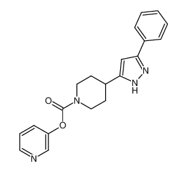 pyridin-3-yl 4-(3-phenyl-1H-pyrazol-5-yl)piperidine-1-carboxylate 1205633-23-3