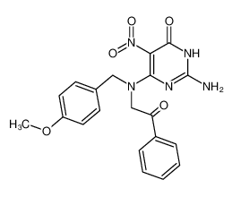 112698-43-8 spectrum, 2-amino-6-[(4-methoxybenzyl)(2-oxo-2-phenylethyl)amino]-5-nitro-4(3H)-pyrimidinone