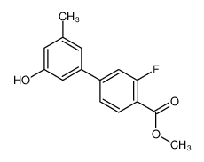 methyl 2-fluoro-4-(3-hydroxy-5-methylphenyl)benzoate 1262003-33-7