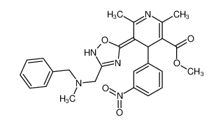 methyl (5E)-5-[3-[[benzyl(methyl)amino]methyl]-2H-1,2,4-oxadiazol-5-ylidene]-2,6-dimethyl-4-(3-nitrophenyl)-4H-pyridine-3-carboxylate