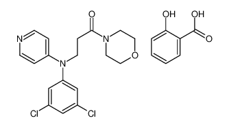 3-(3,5-dichloro-N-pyridin-4-ylanilino)-1-morpholin-4-ylpropan-1-one,2-hydroxybenzoic acid