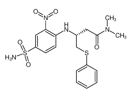 (R)-N,N-dimethyl-3-(2-nitro-4-sulfamoylphenylamino)-4-phenylsulfanylbutyramide 406233-34-9