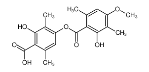 2-hydroxy-4-(2-hydroxy-4-methoxy-3,6-dimethylbenzoyl)oxy-3,6-dimethylbenzoic acid 17636-16-7