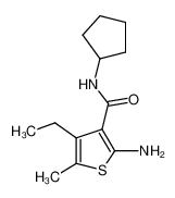 2-Amino-N-cyclopentyl-4-ethyl-5-methylthiophene-3-carboxamide 590355-69-4