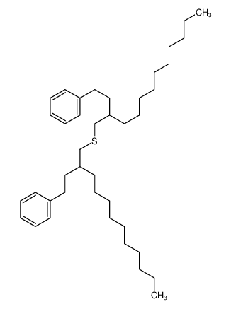 3-[2-(2-phenylethyl)dodecylsulfanylmethyl]tridecylbenzene 6280-02-0