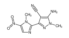 56111-98-9 spectrum, 5-amino-1-methyl-3-(1-methyl-5-nitro-2-imidazolyl)pyrazole-4-carbonitrile