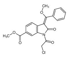 (E)-1-cholroacetyl-3-(methoxy(phenyl)methylene)-2-indolone-6-methylformate