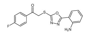 2-((5-(2-aminophenyl)-1,3,4-oxadiazol-2-yl)thio)-1-(4-fluorophenyl)ethan-1-one 887487-66-3