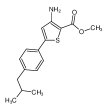 methyl 3-amino-5-[4-(2-methylpropyl)phenyl]thiophene-2-carboxylate 208944-55-2