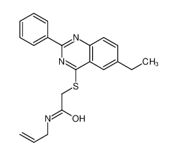 2-[(6-乙基-2-苯基-4-喹唑啉基)硫代]-N-烯丙基-乙酰胺