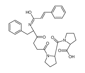 (2S)-1-[(2S)-1-[4-oxo-6-phenyl-5-[[(E)-3-phenylprop-2-enoyl]amino]hexanoyl]pyrrolidine-2-carbonyl]pyrrolidine-2-carboxylic acid 121822-29-5