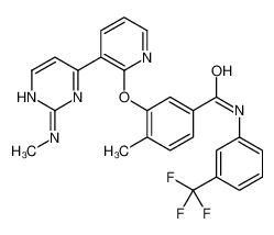 4-甲基-3-[[3-[2-(甲基氨基)-4-嘧啶基]-2-吡啶基]氧基]-N-[3-(三氟甲基)苯基]苯甲酰胺