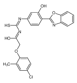 N-[[[4-(2-苯并恶唑基)-3-羟基苯基]氨基]硫代甲酰]-2-(4-氯-2-甲基苯氧基)-乙酰胺