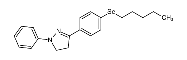 3-(4-pentylselanyl-phenyl)-1-phenyl-4,5-dihydro-1H-pyrazole