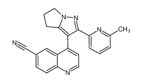 4-(2-(6-methylpyridin-2-yl)-5,6-dihydro-4H-pyrrolo[1,2-b]pyrazol-3-yl)quinoline-6-carbonitrile 924898-13-5