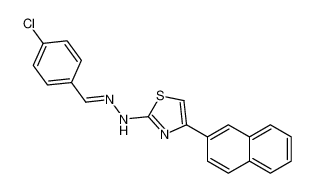 N-[(4-chlorophenyl)methylideneamino]-4-naphthalen-2-yl-1,3-thiazol-2-amine