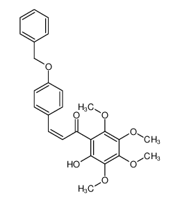 1-(2-hydroxy-3,4,5,6-tetramethoxyphenyl)-3-(4-phenylmethoxyphenyl)prop-2-en-1-one 40110-95-0