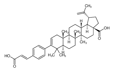 1350914-89-4 (1R,3aS,5aR,5bR,7aR,11aS,11bR,13aR,13bR)-9-(4-((E)-2-carboxyvinyl)phenyl)-5a,5b,8,8,11a-pentamethyl-1-(prop-1-en-2-yl)-2,3,3a,4,5,5a,5b,6,7,7a,8,11,11a,11b,12,13,13a,13b-octadecahydro-1H-cyclopenta[a]chrysene-3a-carboxylic acid