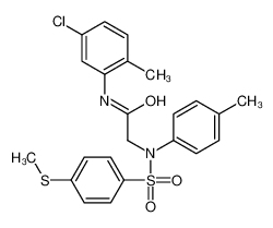 6461-15-0 N-(5-chloro-2-methylphenyl)-2-(4-methyl-N-(4-methylsulfanylphenyl)sulfonylanilino)acetamide