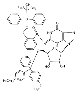 137116-57-5 structure, C55H55N5O9Si