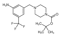 tert-butyl 4-[[3-amino-5-(trifluoromethyl)phenyl]methyl]piperazine-1-carboxylate 442846-59-5
