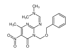 N,N-dimethyl-N'-[4-methyl-5-nitro-6-oxo-1-(phenylmethoxymethyl)pyrimidin-2-yl]methanimidamide 518316-52-4