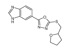 6-{5-[(Tetrahydro-2-furanylmethyl)sulfanyl]-1,3,4-oxadiazol-2-yl} -1H-benzimidazole 606117-04-8