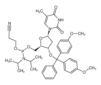 134031-86-0 5'-O-[(二异丙基氨基)-(2-氰基乙氧基)氧磷基]-3'-O-(4,4'-二甲氧基三苯甲基)胸苷