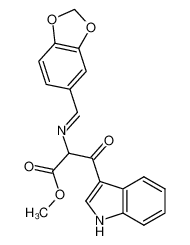 methyl 2-[(E)-(1,3-benzodioxol-5-ylmethylidene)amino]-3-(1H-indol-3-yl)-3-oxopropanoate 1357913-61-1